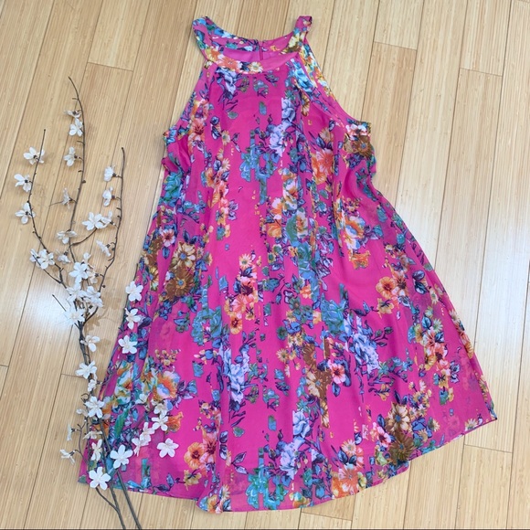 Betsey Johnson Dresses & Skirts - BETSEY JOHNSON floral trapeze dress, 12.